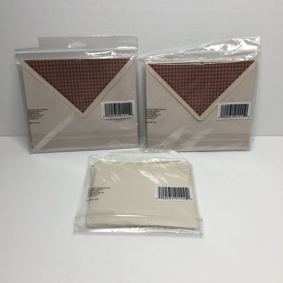 Primitive Snowman Holiday 16 Party Invitations 8 Thank You Cards Set Red Gingham - Picture 2 of 5